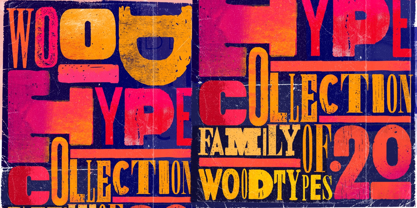 Schriftart Wood Type Collection